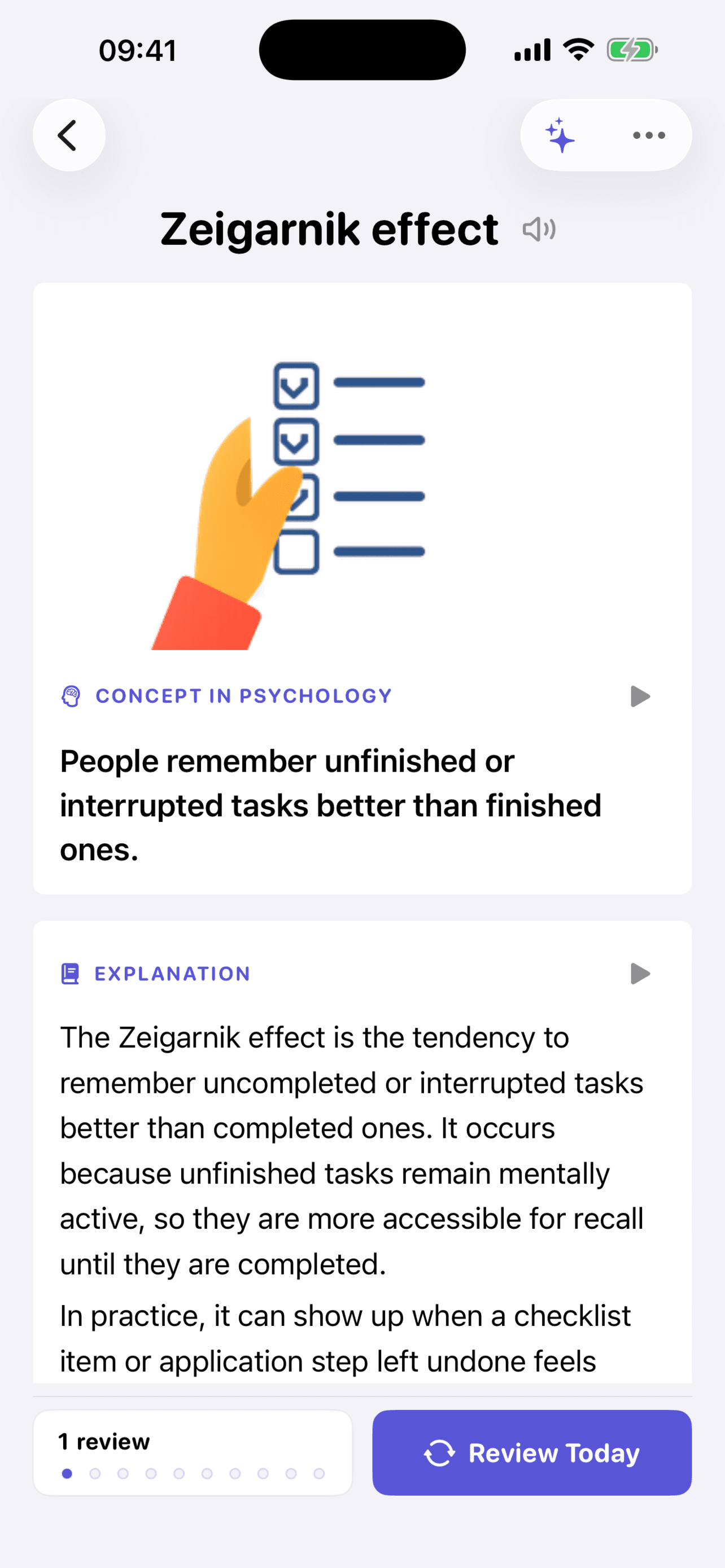 Nukio concept page with a focused lesson